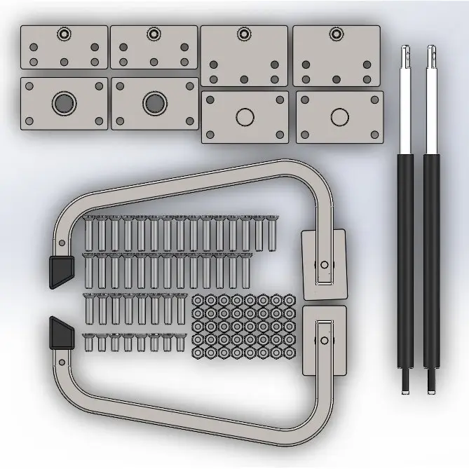 Modern tasarım güçlü yapı uzay tasarrufu Murphy yatak ile gaz bahar mekanizması donanım Kiy DIY kiti için yatak odası