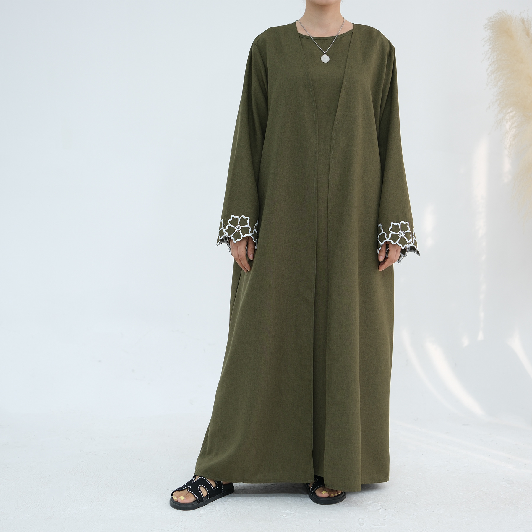 01-Cardigan vert militaire