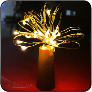 Cadena de alambre de cobre Led, resistente al agua, con batería, luz de corcho, temporizador de 8 modos, cadena de alambre de cobre - Product Image 6