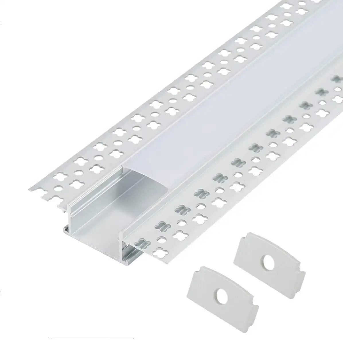 Tira Led de yeso oculta, luz de perfil de aluminio, aluminio, yeso empotrado, Delgado, canal de aluminio