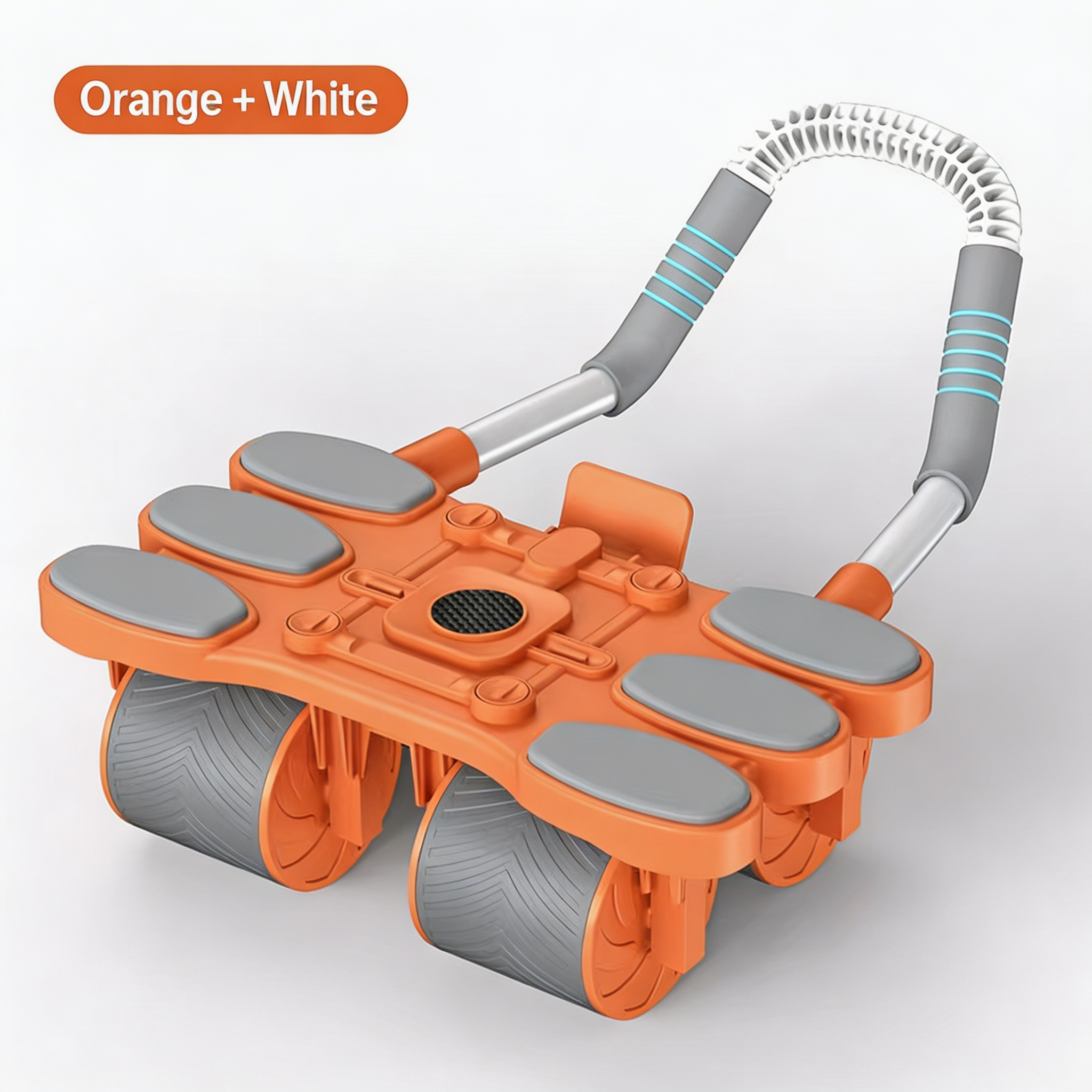 Cadre M 6 coude 4 roues-gris orange genouillère