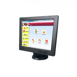 Aonpos 12 pulgadas DC VGA interfaz nuevo diseño resistivo POS pantalla táctil ultrafina monitores con base - Product Image 2