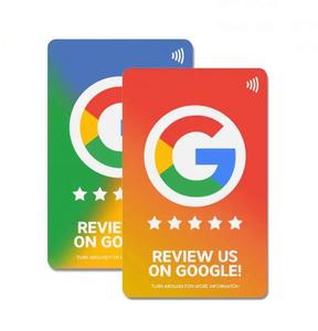 Grifo de código QR programable personalizado para revisar tarjetas de Google 13,56 Mhz PVC NFC Tarjeta de reseñas de Google - Product Image 5
