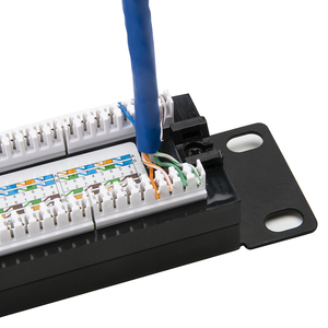 High Quality Black UTP 19&quot;1U Cat5e Cat6 Cat6a <strong>Patch</strong> <strong>Panel</strong> 24 Ports Krone&amp;110 Dual <strong>IDC</strong> <strong>Patch</strong> <strong>Panel</strong> <strong>With</strong> Cable Management - Product Image 2