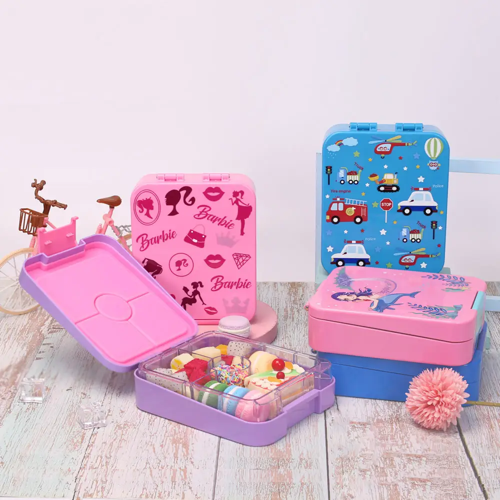 Kids Leak-Proof Bento Box For Travel Children School 4 Insulated Food Lunch Box For School