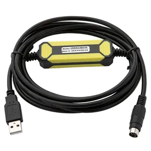Amsamotion (BLK/Y) Programación/Cable DE DATOS Interfaz de comunicación RS485 Compatible con PLC DVP ES/EX/EH/EC Series - Product Image 1