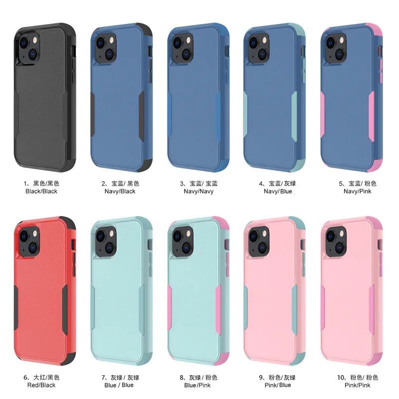 TPU Lunak Penutup Ponsel PC Keras Casing Ponsel Anti Guncangan untuk Selulares Casing Ponsel Iphone