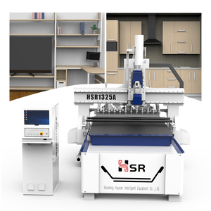 Hausser ATC Wood <strong>CNC</strong> <strong>Router</strong> <strong>Machine</strong> 3 Axis 9kW Air Cooling Spindle <strong>Auto</strong> <strong>Loading</strong> and Unloading <strong>CNC</strong> ATC <strong>Machine</strong> for Wood.