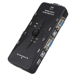 SY 4-Port USB 2.0 Type <strong>KVM</strong> <strong>Switch</strong> Mouse/Keyboard/VGA Video Monitor