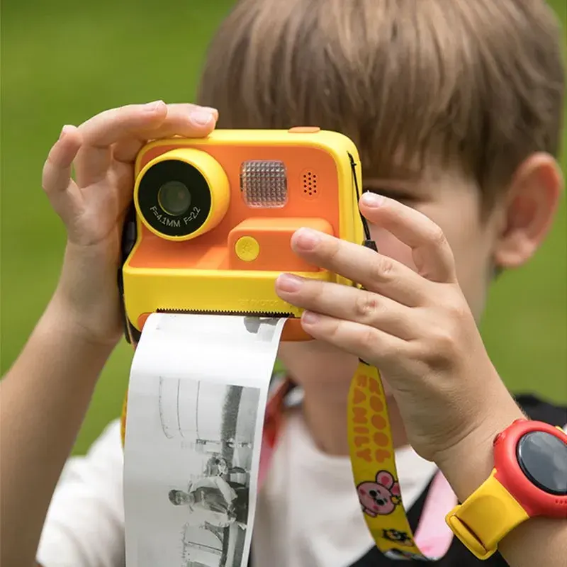 Cámara instantánea para niños Cámara de impresión 2,0 "1080P Video Foto Cámara digital con papel de impresión térmica para niños Juguetes de regalo de cumpleaños