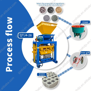 เครื่องผลิตอิฐบล็อกซีเมนต์กลวง <span class=keywords><strong>QTJ4</strong></span>-<span class=keywords><strong>40A</strong></span> เครื่องทำปูพื้นแบบอินเตอร์ล็อคสำหรับใช้ในแอฟริกา - Product Image 5
