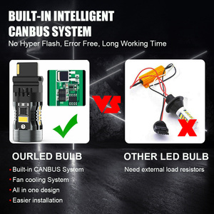 נורות איתות LED סופר בהירות CB7 CANBUS 1156 BA15S BAU15S P21W PY21W אנטי היפר פלאש 28W 2500LM התאמה 12V ענבר לבן אדום
