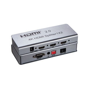 HDMI 2,0 y HDCP 2,2 3D HDMI Splitter 1 en 2 puertos de salida HDMI Splitter 1x2 con extensión IR EDID - Product Image 1
