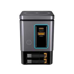 Multi Phone Charging Station WithType-C Retractable Cable Fast Magnetic Wireless Desktop <strong>Charger</strong> Portable <strong>Charger</strong> with Wall Plug - Product Image 4