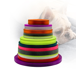 Gacent-correa reflectante de nailon y poliéster para Collar de mascotas, correas de seguridad personalizadas de fábrica