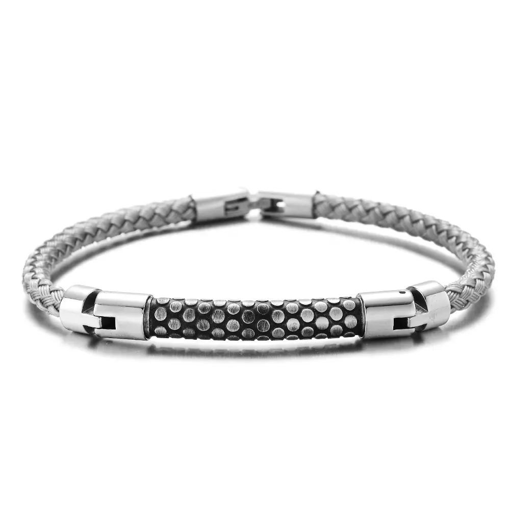 REAMOR Gelang Polandia Tinggi Pria dan Wanita, Perhiasan Konektor Ular Kawat Baja Perak Stainless Steel 316L Mewah untuk Pria dan Wanita