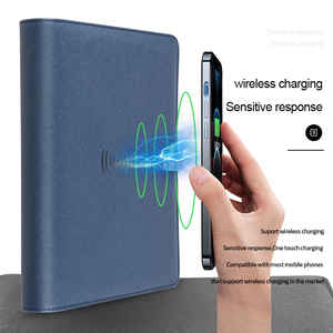 Notebook de marca Magnetic U Disk Lock A5 PU Power Bank Bloc de notas con 100 hojas 80g Papel sin madera y bolígrafo Logotipo personalizado gratis - Product Image 5