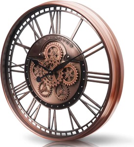 Thiết bị hiện đại đồng hồ phong cách cổ kim loại ABS mặt duy nhất nghệ thuật cổ điển Deco Thiết kế pin hoạt động thạch anh kim cho phòng khách sử dụng - Product Image 4