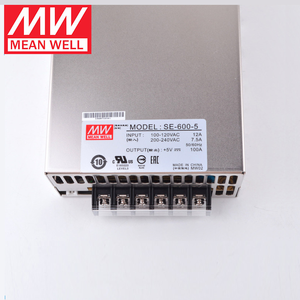 SE-600-5 MeanWell 600W 5V <strong>AC</strong> <strong>Input</strong> Range Selected by Switch <strong>AC</strong>-<strong>DC</strong> Single <strong>Output</strong> Built-in <strong>DC</strong> Fan Switching <strong>Power</strong> Supply - Product Image 1
