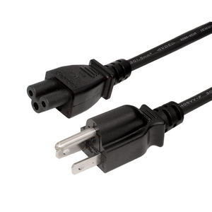 Fábrica de alta qualidade Atacado PVC C5 Cabo Poder 5-15P Plug Iec 320 C5 Código 18 Awg Soquete Nema 5-15 Cabo de alimentação masculino