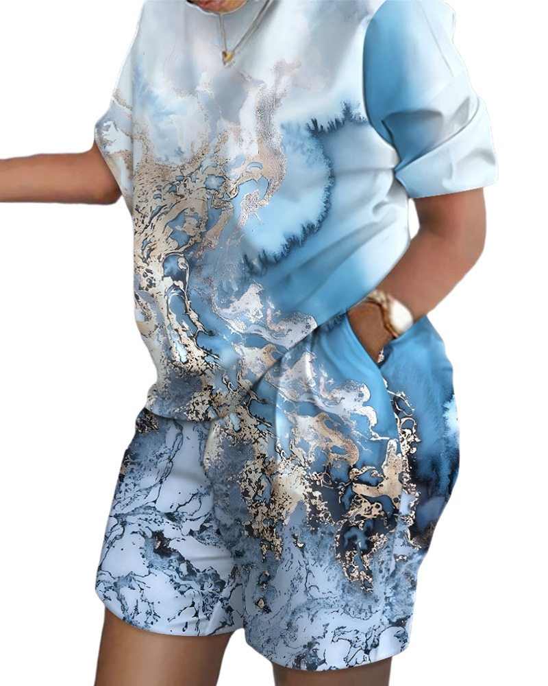 Impression cyan blanc