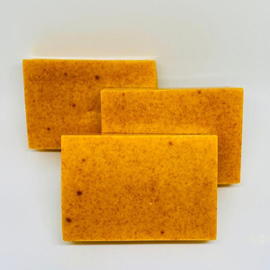 Tüm satış el yapımı yağ kontrolü yıldırım limon kojik Tumeric ve zerdeçal yağ çubuğu sabun yüz - Product Image 6