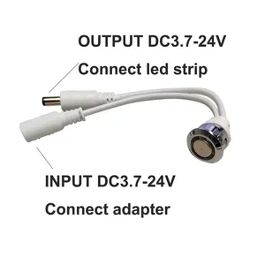 แผงไฟ LED แบบเสียบปลั๊กขนาด5.5*2.1มม. DC 3.7V 5V 12V 24V สีเดียวปรับแต่งได้ - Product Image 4