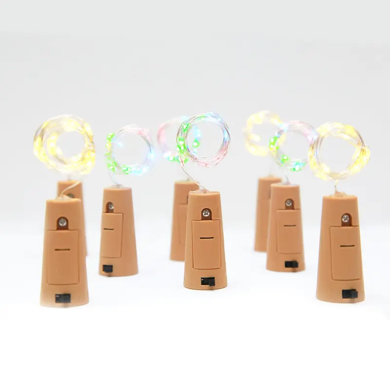 Barra de luz LED de alambre de cobre para decoración de fiesta de cumpleaños, botella de corcho, bricolaje