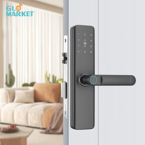 Glomarket elektrikli akıllı kapı kilidi daire ev odası dijital şifre anahtarsız giriş App kontrol parmak izi akıllı kilit - Product Image 6