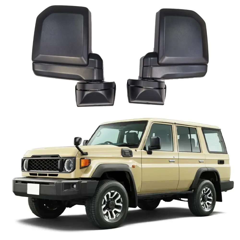 สําหรับ 2024 Land Cruiser LC7 SERIES ใหม่กระจกย้อนกลับ LC70 LC71LC76 LC79 LC75 ดูกระจก 1984-2019 อลูมิเนียม ABS ด้านข้างกระจก/Fit