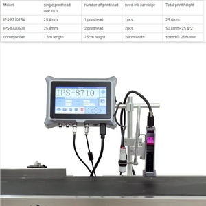IPS-8710 25.4mm 1 to 2 Heads Online Ink Jet <strong>Coding</strong> <strong>Machine</strong> <strong>Automatic</strong> <strong>Batch</strong> Coder Inkjet Printer Expiry Date Carton Box TIJ - Product Image 2
