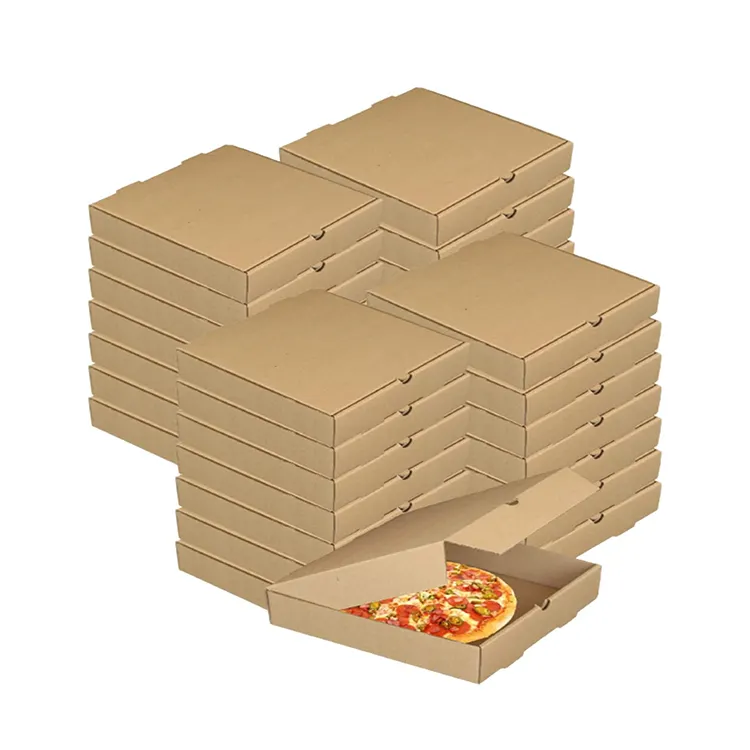 Großhandel Custom Logo Printing Verschiedene Größen Bulk Günstige Wellpappe Pizza Packing Box
