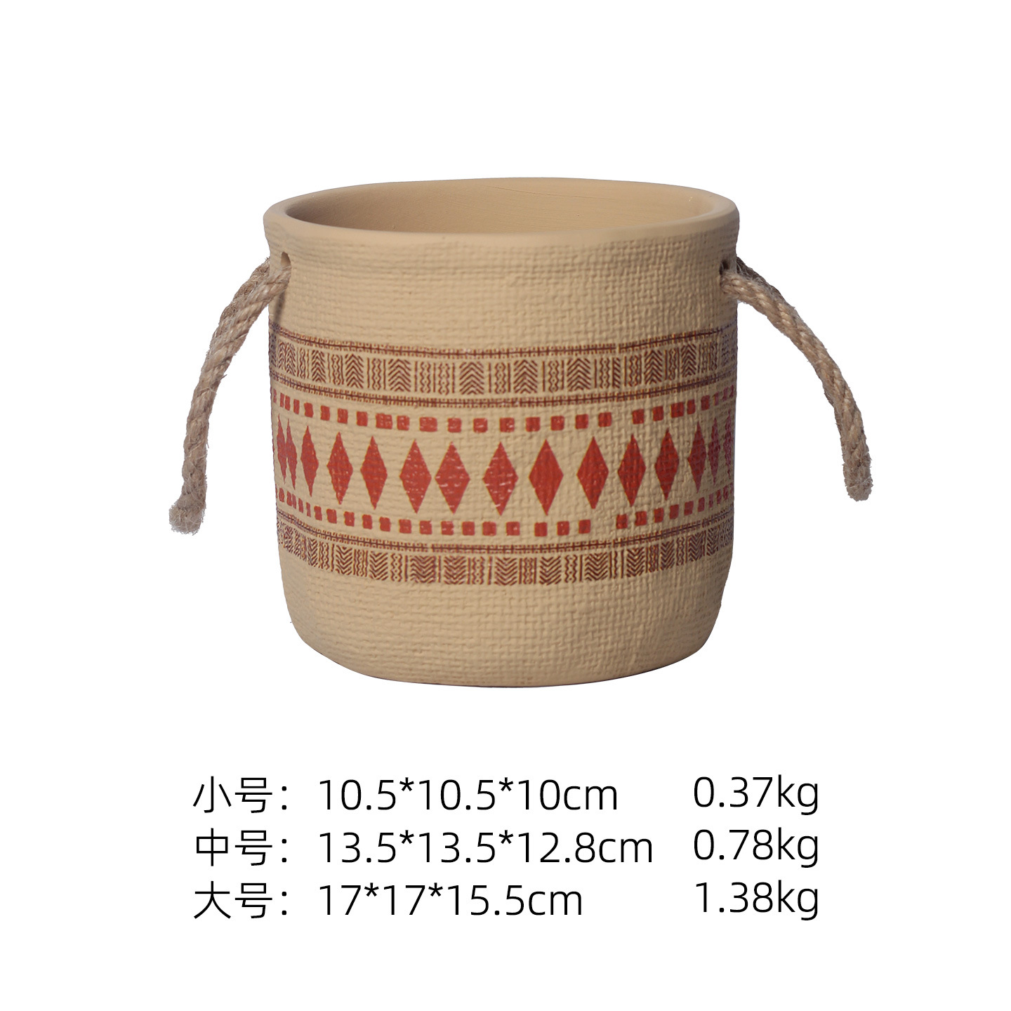 Pot de fleur en céramique rouge Ak800-sans châssis