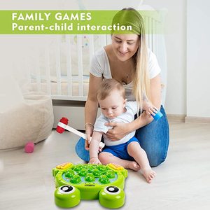 インタラクティブ強打カエルゲーム、学習、アクティブ、早期発達玩具、楽しいギフト年齢3、4、5、6、7、8歳の子供、少年 - Product Image 6