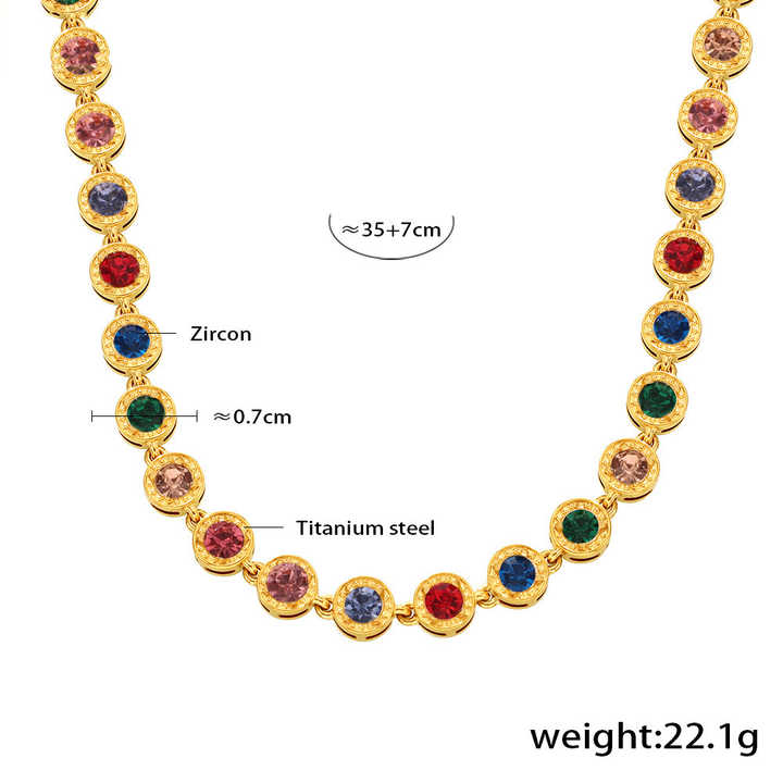 Ilona nueva llegada Mujeres 18K chapado en oro cadenas de moda collares circón al por mayor collar de clavícula