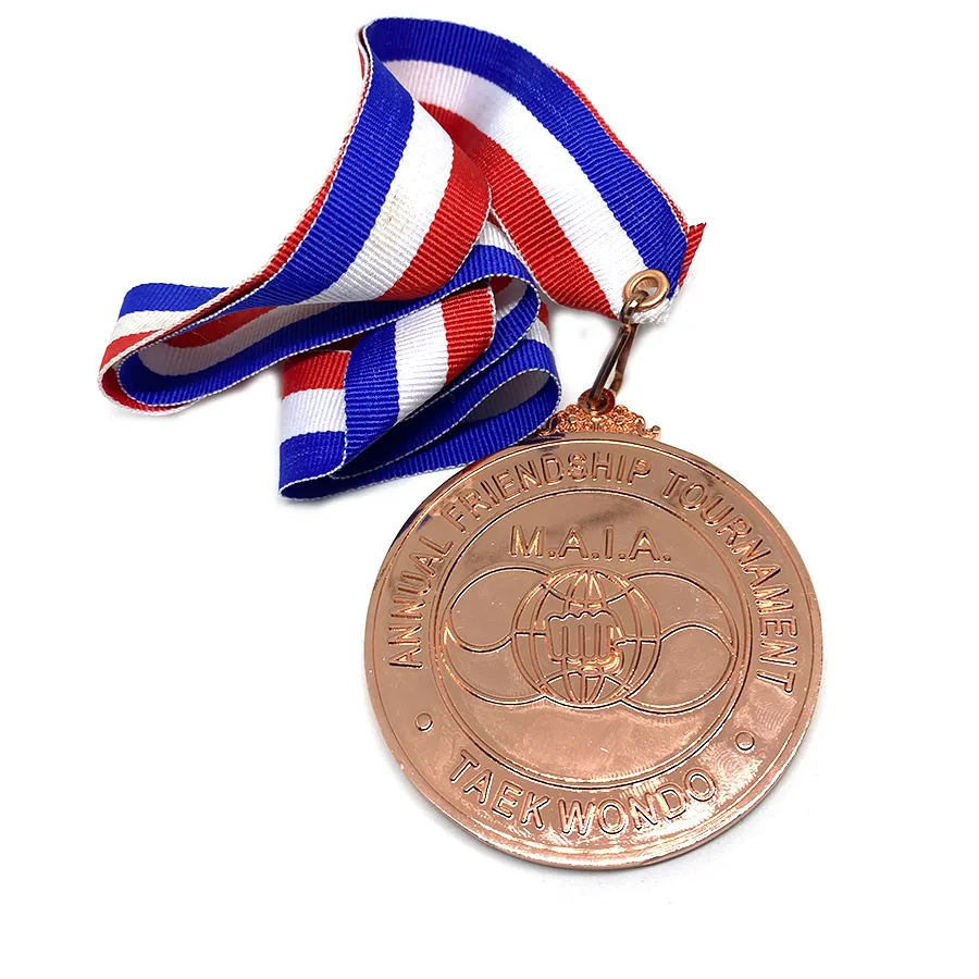 Medalhas de metal de bronze e troféus, logotipo europeu personalizado arte folk esmalte macio fita de medalha esporte maratona corrida