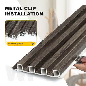 Benutzer definierte Innen WPC geriffelte Wand platte aus China Luxus 3D Wand platte mit modernen geriffelten Schlitzen Wand verkleidung
