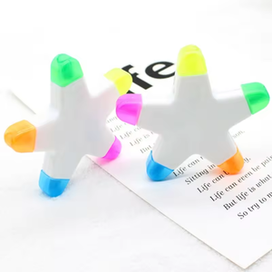 5合1促销星形无毒明亮荧光笔儿童礼品定制标志办公室和学校 - Product Image 5