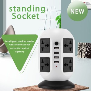 Cable de extensión de enchufe de 8 vías y 4 puertos USB de guanyu personalizado, toma de corriente eléctrica de enchufe múltiple - Product Image 4