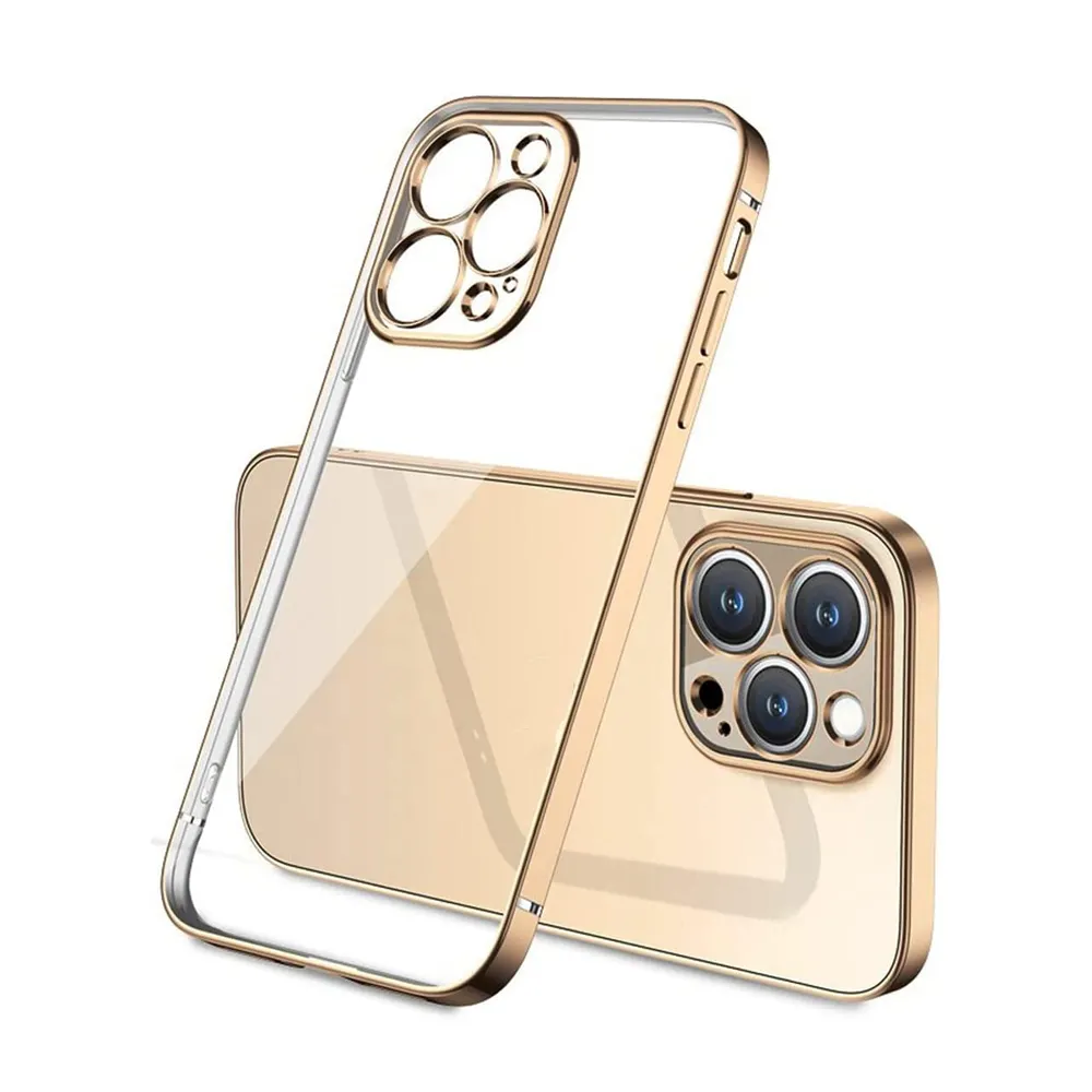 For iPhone 14 Pro Max Clear Phone Case Cover for iPhone 14 Pro Max Clear 6.7 Gold
