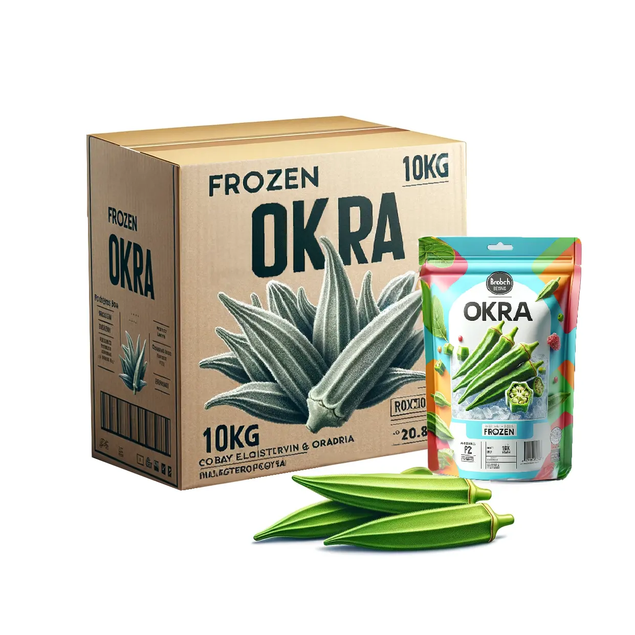 Alta calidad y mejor venta de okra congelada en China