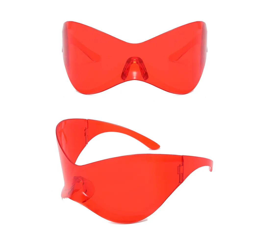 K301 Kacamata Hitam Oversize Red/Kacamata PC Cover Besar
