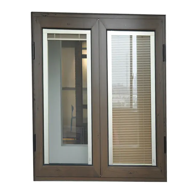 Miglior prezzo di windows con costruito in tende uso Battente in alluminio Scorrevole Bi Fold Finestre con persiane otturatore