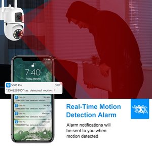 Regis V380 Pro 4MP双镜头双屏运动检测双向音频安全无线<span class=keywords><strong>Wifi</strong></span>室内Ptz闭路电视知识产权摄像机 - Product Image 3