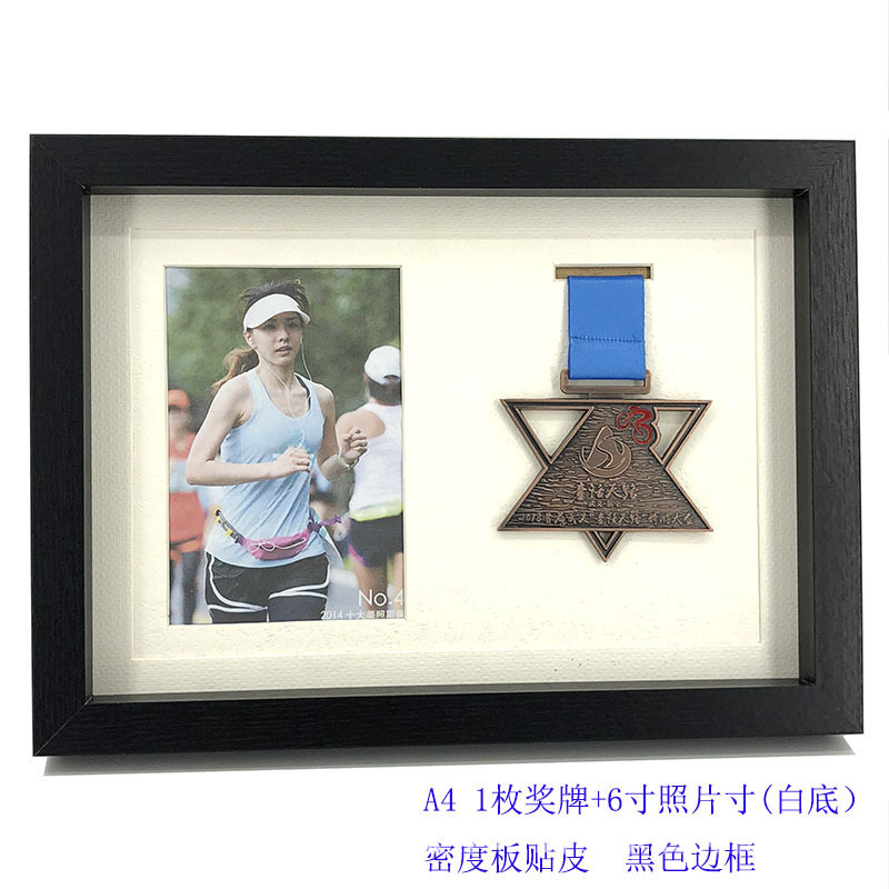 A4-une médaille-fond photo-lin de 6 pouces