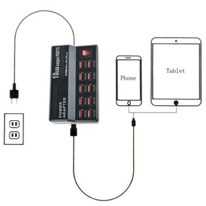 Multi 10 Port 12 A 60 W Ladegerät USB-Leistung Schnellladestation Wechselstromadapter USB-Reiselader Ladestapler - Product Image 4