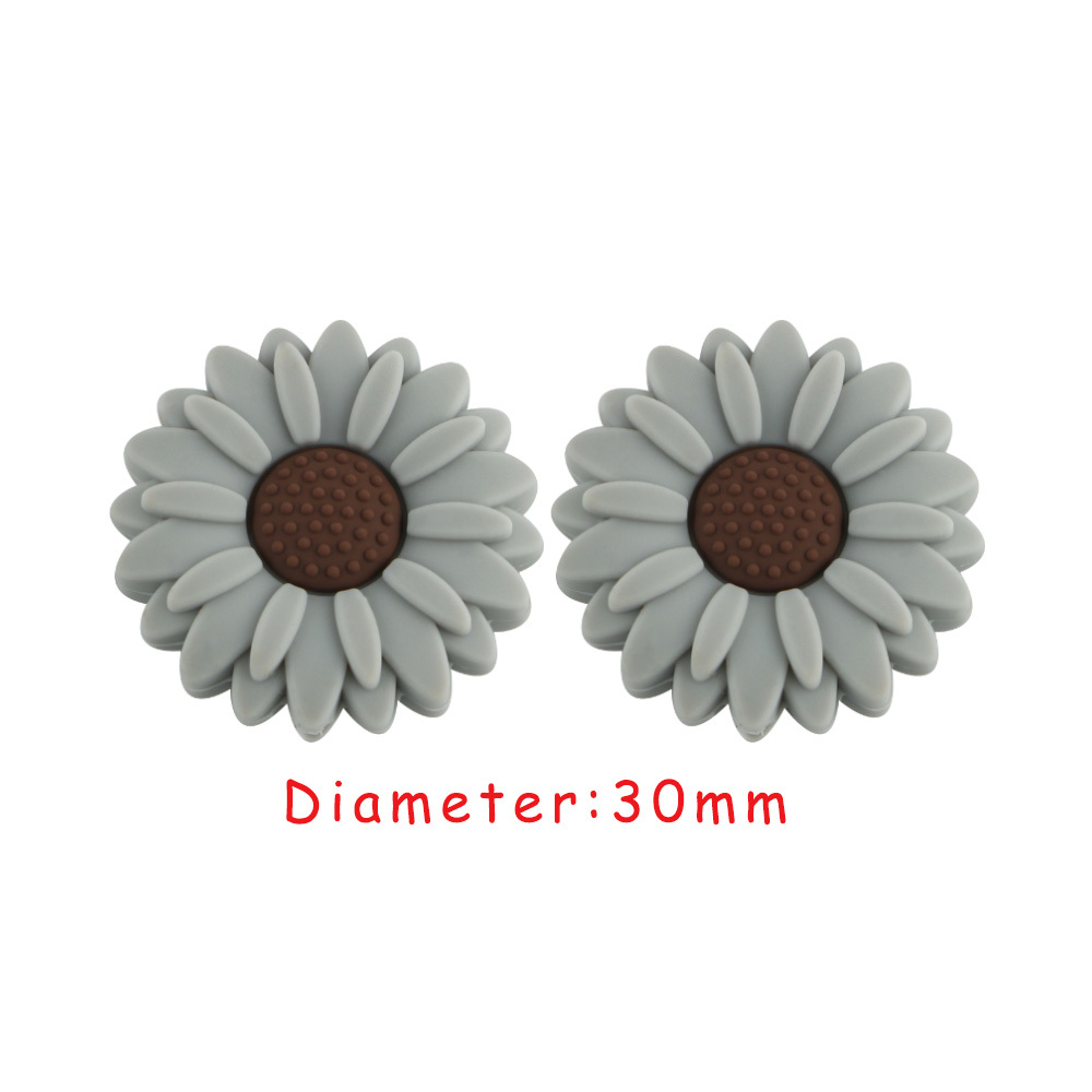 Focale fleurs gris clair SA139