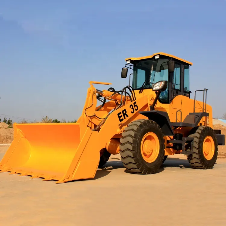 Everun hot sale ER35 3.5t machinery with CE Approved farm hydraulic front end bucket compact mini wheel loader