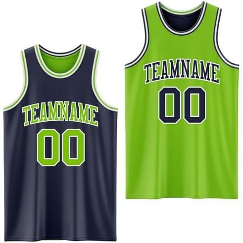 Navy Blue and Neon Green