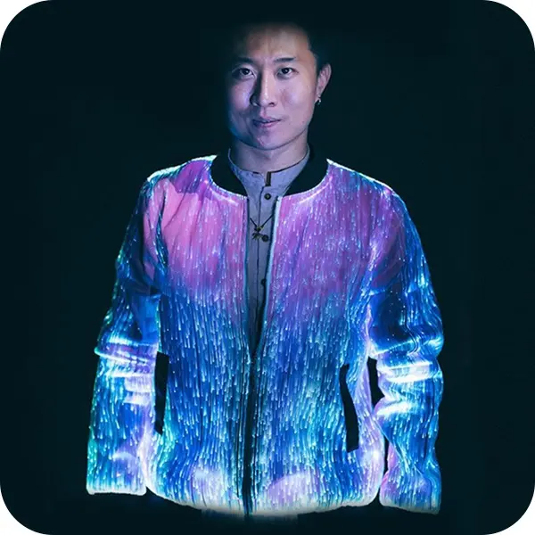 Music party garment and DJ Dance Show Nightclub Jacket Luminous costumes led light flashing jacket Unisex